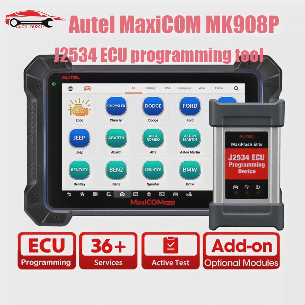 Autel MaxiCOM MK908P MK908Pro Инструменты Диагностики автомобиля J2534 Активный Тестовый Программатор ECU OBD2 Сканер Модернизированный MS908SPRO