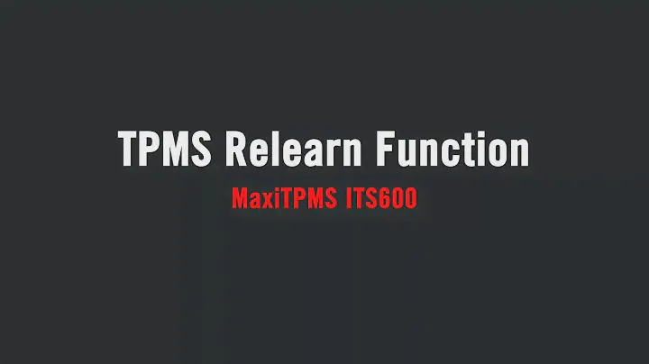2022 Autel MaxiTPMS ITS600E | TPMS Relearn Function Demo