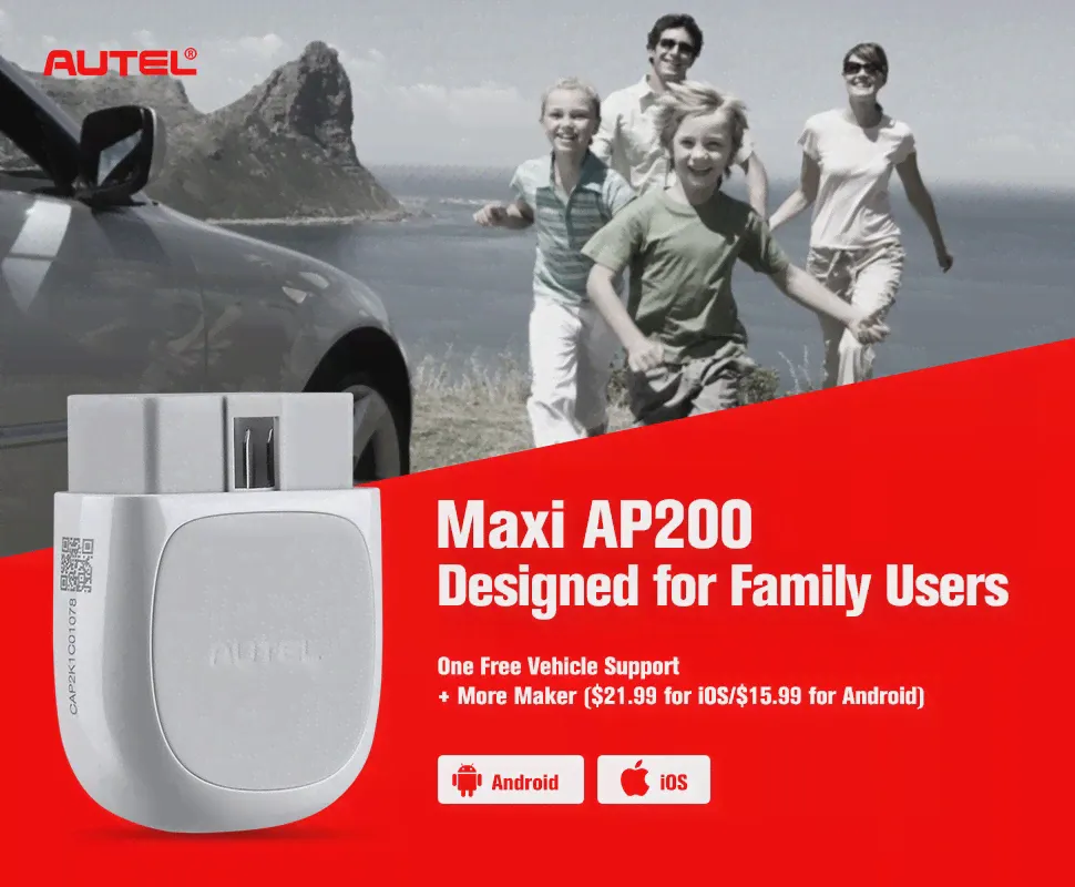 🛍 Autel AP200 V1.03 OBD2 сканер высокого качества считыватель кодов диагностический инструмент Bluetooth Макси AP200 для Android IOS