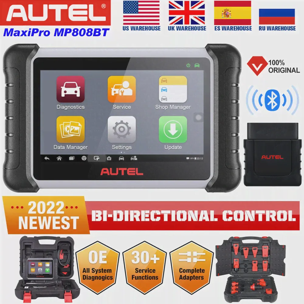 🛍 Autel MaxiPRO MP808BT автомобильный диагностический сканер OBD2 сканер, такой же, как MS906,30 + услуги, все системы диагностики PK MP808